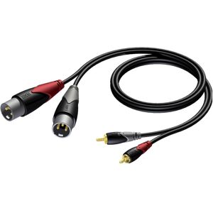 Procab Cavo XLR x2 - RCA (RCA) x2 lungo 1,5 m (CLA701) (1.50 m, Cavi XLR, Cavo jack da 6,3 mm), Cavo audio Procab Cavo XLR x2 - RCA (RCA) x2 lungo 1,5 m (CLA701) (1.50 m, Cavi XLR, Cavo jack da 6,3 mm), Cavo audio