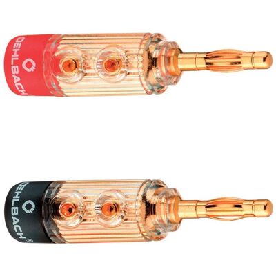 Oehlbach XXL Fusion Banana - Set da 4, Connettore audio, Rosso, Nero, Oro Oehlbach XXL Fusion Banana - Set da 4, Connettore audio, Rosso, Nero, Oro