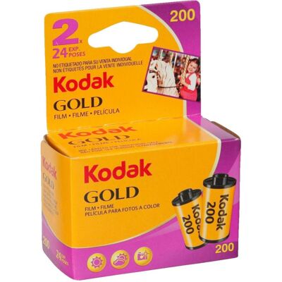 Kodak Oro 2x film 135/24, Pellicola analogica, Nero Kodak Oro 2x film 135/24, Pellicola analogica, Nero