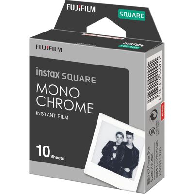 Fujifilm Instax Square Film Monochrome, Pellicola istantanea, Nero Fujifilm Instax Square Film Monochrome, Pellicola istantanea, Nero