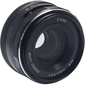 Meike 50mm f/2.0 Sony E Mount (Sony E, APS-C / DX), Obiettivo, Nero Meike 50mm f/2.0 Sony E Mount (Sony E, APS-C / DX), Obiettivo, Nero