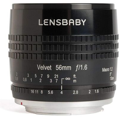 Lensbaby Velluto 56 mm 1.6 Fuji X-Mount (Fujifilm Fujinon XF, APS-C / DX), Obiettivo, Nero Lensbaby Velluto 56 mm 1.6 Fuji X-Mount (Fujifilm Fujinon XF, APS-C / DX), Obiettivo, Nero