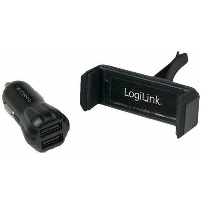 LogiLink Set da viaggio, Adattatore per auto, Nero LogiLink Set da viaggio, Adattatore per auto, Nero