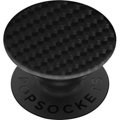 PopSockets Trama di carbonite, Supporto per smartphone, Nero, Grigio PopSockets Trama di carbonite, Supporto per smartphone, Nero, Grigio