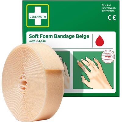 Cederroth Soft Foam Bandage Beige - Fasciatura - 3cm x 4,5m Cederroth Soft Foam Bandage Beige - Fasciatura - 3cm x 4,5m