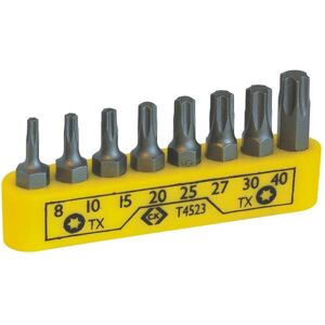 C.K Magma, Chiave a bussola, Set di bit 8 pezzi T4523 Inside TO (Esagono incassato TX) C.K Magma, Chiave a bussola, Set di bit 8 pezzi T4523 Inside TO (Esagono incassato TX)