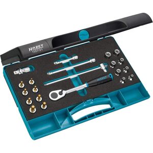 HAZET, Chiave a bussola + esagonale, Serie di utensili ∙ TORX 1557/21 ∙ Attacco quadro, cavo, 10 mm (3/8 di pollice) ∙ Profilo es… HAZET, Chiave a bussola + esagonale, Serie di utensili ∙ TORX 1557/21 ∙ Attacco quadro, cavo, 10 mm (3/8 di pollice) ∙ Profilo es…