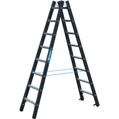 Zarges, Scala a pioli, scaletta per carichi pesanti (Scala doppia, 234 cm) Zarges, Scala a pioli, scaletta per carichi pesanti (Scala doppia, 234 cm)