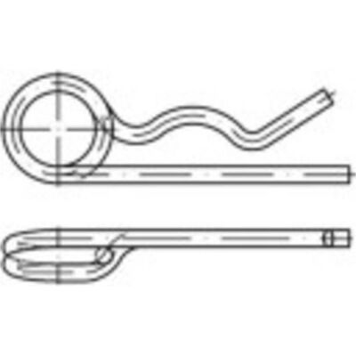 TOOLCRAFT DIN1 1024 Spillo a molla - Acciaio zincato TOOLCRAFT DIN1 1024 Spillo a molla - Acciaio zincato