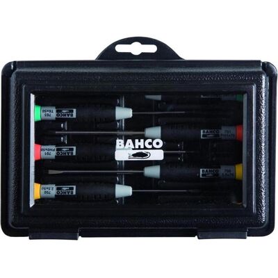 Set di cacciaviti di precisione Bahco da 7 pezzi - Phillips, a taglio, Torx Set di cacciaviti di precisione Bahco da 7 pezzi - Phillips, a taglio, Torx