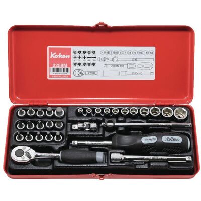 Koken, Chiave a bussola + esagonale, Set di chiavi esagonali (10 mm, 11 mm, 13 mm, 3 mm, 4 mm, 4,5 mm, 5 mm, 5,5 mm, 6 mm, 7 mm, 8 mm, 9 mm) Koken, Chiave a bussola + esagonale, Set di chiavi esagonali (10 mm, 11 mm, 13 mm, 3 mm, 4 mm, 4,5 mm, 5 mm, 5,5 mm, 6 mm, 7 mm, 8 mm, 9 mm)