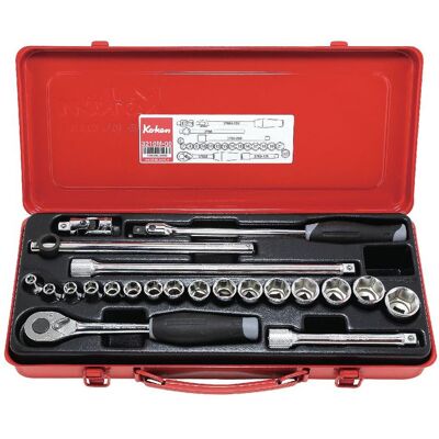 Koken, Chiave a bussola + esagonale, Set di chiavi a bussola (10 mm, 11 mm, 12 mm, 13 mm, 14 mm, 15 mm, 16 mm, 17 mm, 18 mm, 19 mm, 21 mm, 22 mm, 6 mm, 7 mm, 8 mm, 9 mm) Koken, Chiave a bussola + esagonale, Set di chiavi a bussola (10 mm, 11 mm, 12 mm, 13 mm, 14 mm, 15 mm, 16 mm, 17 mm, 18 mm, 19 mm, 21 mm, 22 mm, 6 mm, 7 mm, 8 mm, 9 mm)