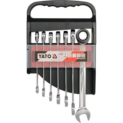 Yato, Chiave inglese, YT-0208 Chiave a forcella (10 mm, 12 mm, 13 mm, 14 mm, 15 mm, 17 mm, 19 mm) Yato, Chiave inglese, YT-0208 Chiave a forcella (10 mm, 12 mm, 13 mm, 14 mm, 15 mm, 17 mm, 19 mm)