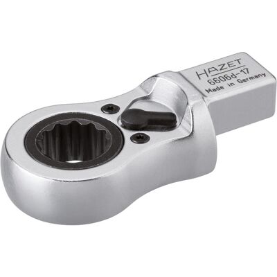 HAZET, Chiave dinamometrica, Chiave ad anello ad innesto a cricchetto 6606D-17 ∙ Attacco quadro ad innesto 14 x 18 mm ∙ Pr… (1/2") HAZET, Chiave dinamometrica, Chiave ad anello ad innesto a cricchetto 6606D-17 ∙ Attacco quadro ad innesto 14 x 18 mm ∙ Pr… (1/2")