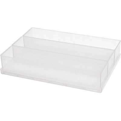 Inserti per contenitore di immagazzinaggio Raaco - 3 scomparti - PP durevole Inserti per contenitore di immagazzinaggio Raaco - 3 scomparti - PP durevole