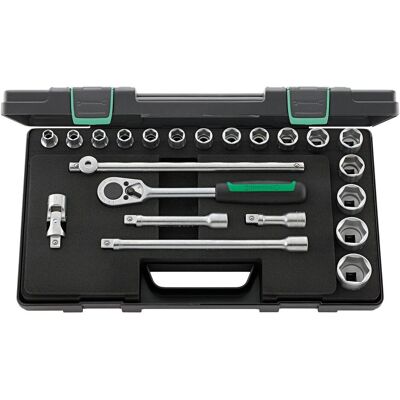 Stahlwille, Chiave a bussola + esagonale, Set di chiavi a bussola 1/2 (12,5 m) (10 mm, 11 mm, 12 mm, 13 mm, 14 mm, 15 mm, 16 mm, 17 mm, 18 mm, 19 mm, 20 mm, 21 mm, 22 mm, 23 mm, 24 mm, 25 mm, 26 mm, 27 mm, 28 mm, 29 mm, 30 mm, 31 mm, 32 mm) Stahlwille, Chiave a bussola + esagonale, Set di chiavi a bussola 1/2 (12,5 m) (10 mm, 11 mm, 12 mm, 13 mm, 14 mm, 15 mm, 16 mm, 17 mm, 18 mm, 19 mm, 20 mm, 21 mm, 22 mm, 23 mm, 24 mm, 25 mm, 26 mm, 27 mm, 28 mm, 29 mm, 30 mm, 31 mm, 32 mm)