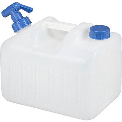 Relaxdays contenitore d'acqua da 10L - Portatile, Senza BPA, Bianco Relaxdays contenitore d'acqua da 10L - Portatile, Senza BPA, Bianco