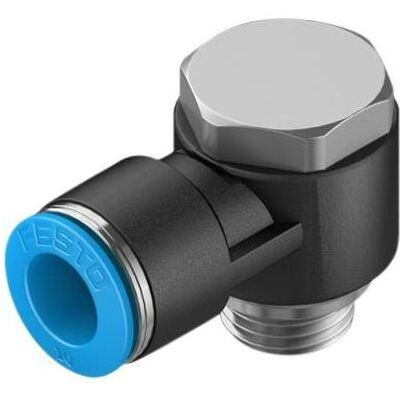 Festo, Tecnologia di connessione dei tubi, Push-in Elbow Fitting, Male G1/4, 10mm (Connessione ad angolo) Festo, Tecnologia di connessione dei tubi, Push-in Elbow Fitting, Male G1/4, 10mm (Connessione ad angolo)