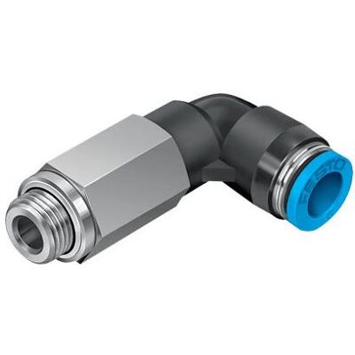 Festo, Tecnologia di connessione dei tubi, Long Push-in L Fitting, G1/4, 6mm (Connessione ad angolo) Festo, Tecnologia di connessione dei tubi, Long Push-in L Fitting, G1/4, 6mm (Connessione ad angolo)