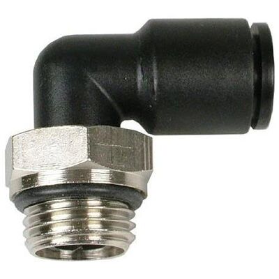 Aquatuning Attacco ad innesto da 10mm ruotabile a 90, Raccordo per raffreddamento, Nero Aquatuning Attacco ad innesto da 10mm ruotabile a 90, Raccordo per raffreddamento, Nero
