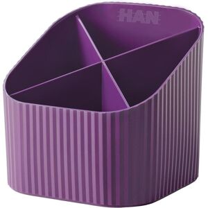 Han, Accessori per scrivania, Portamatite Re-X-LOOP, viola 4 scomparti, 100% eco-plastica riciclata Han, Accessori per scrivania, Portamatite Re-X-LOOP, viola 4 scomparti, 100% eco-plastica riciclata