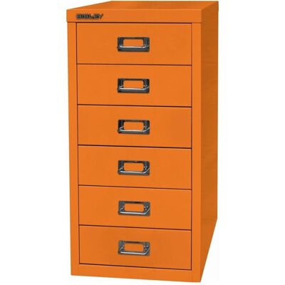 Cassettiere MultiDrawer L296 BISLEY - Arancione - 6 Cassetti Cassettiere MultiDrawer L296 BISLEY - Arancione - 6 Cassetti