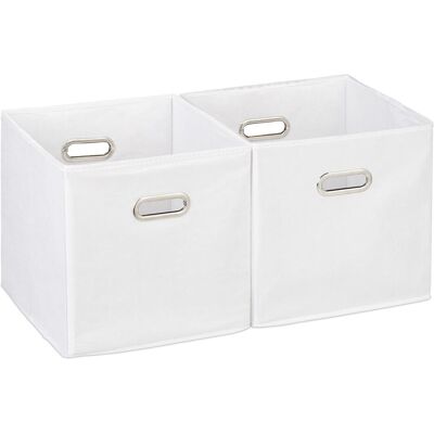 Relaxdays, Box portaoggetti, Set da 2 Cestini Porta-Oggetti, senza Coperchio (30 cm, 27 l, 2x) Relaxdays, Box portaoggetti, Set da 2 Cestini Porta-Oggetti, senza Coperchio (30 cm, 27 l, 2x)