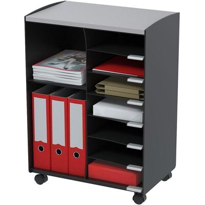 Paperflow, Cassettiera ufficio, Carrello con 9 scomparti (51.40 x 33 x 72 cm) Paperflow, Cassettiera ufficio, Carrello con 9 scomparti (51.40 x 33 x 72 cm)