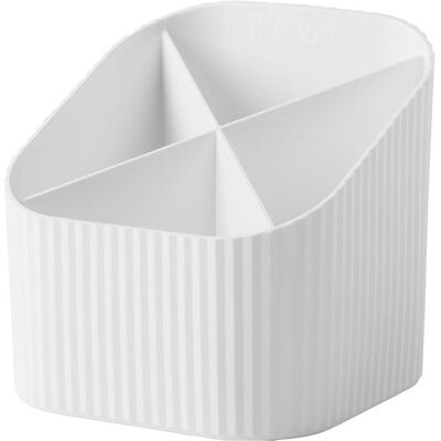 Han, Accessori per scrivania, Portamatite Re-X-LOOP, bianco 4 scomparti, 100% eco-plastica riciclata Han, Accessori per scrivania, Portamatite Re-X-LOOP, bianco 4 scomparti, 100% eco-plastica riciclata