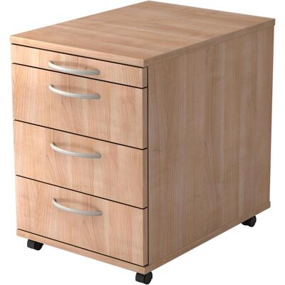 hjh OFFICE PRO BARI 1606 BO - Contenitore su ruote noce con 3 cassetti hjh OFFICE PRO BARI 1606 BO - Contenitore su ruote noce con 3 cassetti