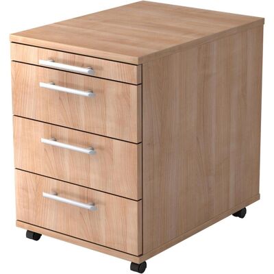 hjh OFFICE PRO BARI 1606 RE - Contenitore rotante Noce con 3 cassetti hjh OFFICE PRO BARI 1606 RE - Contenitore rotante Noce con 3 cassetti