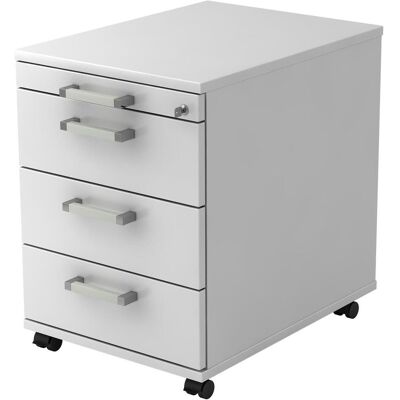 hjh OFFICE PRO SIGNA AC30 - Contenitore mobile in legno bianco con 3 cassetti hjh OFFICE PRO SIGNA AC30 - Contenitore mobile in legno bianco con 3 cassetti