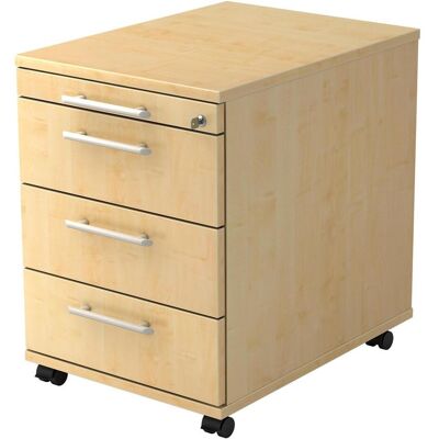 hjh OFFICE PRO SIGNA AC30 Contenitore a rotelle - Acero acero - 3 cassetti - Certificato FSC hjh OFFICE PRO SIGNA AC30 Contenitore a rotelle - Acero acero - 3 cassetti - Certificato FSC