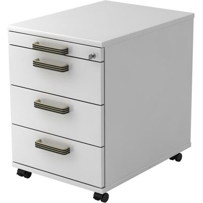 hjh OFFICE PRO SIGNA AC30 - Cassetto ufficio bianco con 3 maniglie in plastica - Rollcontainer hjh OFFICE PRO SIGNA AC30 - Cassetto ufficio bianco con 3 maniglie in plastica - Rollcontainer
