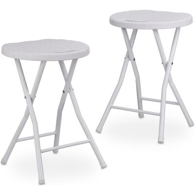 Relaxdays, Sgabello + Pouf, Sgabello pieghevole Relaxdays, Sgabello + Pouf, Sgabello pieghevole