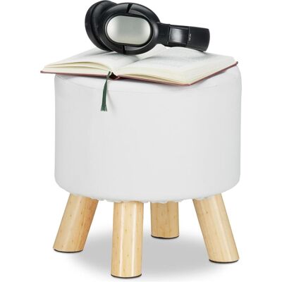 Relaxdays, Sgabello + Pouf, Sgabello rotondo Relaxdays, Sgabello + Pouf, Sgabello rotondo