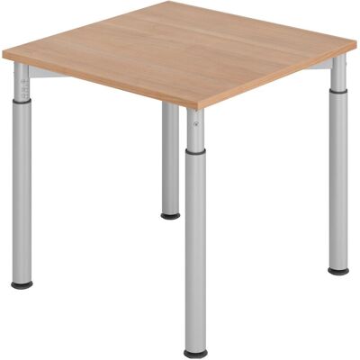 Scrivania regolabile in altezza Hammerbacher - Noce - 80x80 - Arredamento ufficio Scrivania regolabile in altezza Hammerbacher - Noce - 80x80 - Arredamento ufficio