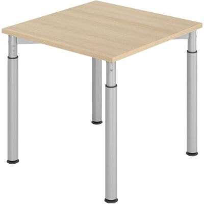 Hammerbacher YS08 Scrivania Regolabile in Altezza - 80x80cm - Quercia & Argento Hammerbacher YS08 Scrivania Regolabile in Altezza - 80x80cm - Quercia & Argento