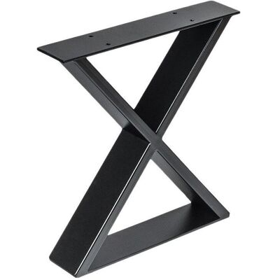 REI Gamba per Mobili - 380x80x382 mm - Nero - Stile Industriale - 1 Pezzo REI Gamba per Mobili - 380x80x382 mm - Nero - Stile Industriale - 1 Pezzo