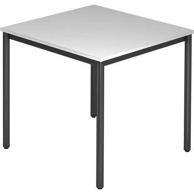 HAMMERBACHER Tavolo Conferenze - Grigio Chiaro, Quadrato & Acciaio Rotondo HAMMERBACHER Tavolo Conferenze - Grigio Chiaro, Quadrato & Acciaio Rotondo