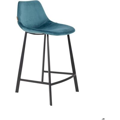 Dutchbone Franky Sgabelli in Velluto - 2 pz, 65cm, Blu Dutchbone Franky Sgabelli in Velluto - 2 pz, 65cm, Blu