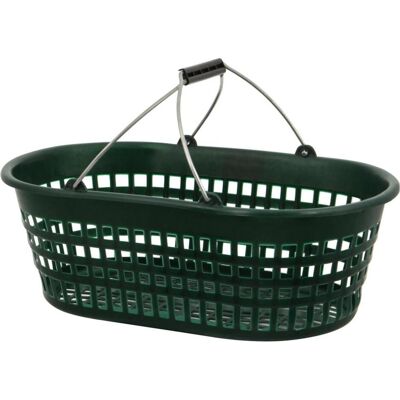 Siena Garden, Compostiera + sacco da giardino, Cestino da giardino ovale verde, perforato (28 l) Siena Garden, Compostiera + sacco da giardino, Cestino da giardino ovale verde, perforato (28 l)