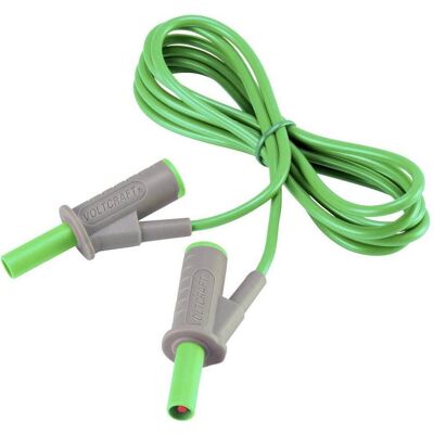 VOLTCRAFT Cavo di prova di sicurezza - Flessibile 1,50m - Verde - 10A VOLTCRAFT Cavo di prova di sicurezza - Flessibile 1,50m - Verde - 10A