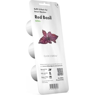 Click & Grow Basilico Rosso - Semi di Erbe, Ricarica per Giardino Intelligente Click & Grow Basilico Rosso - Semi di Erbe, Ricarica per Giardino Intelligente