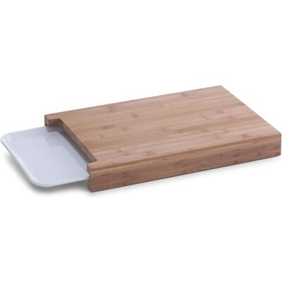 ZELLER Tagliere in Bambù con Vassoio - Resistente e Eco-Friendly ZELLER Tagliere in Bambù con Vassoio - Resistente e Eco-Friendly