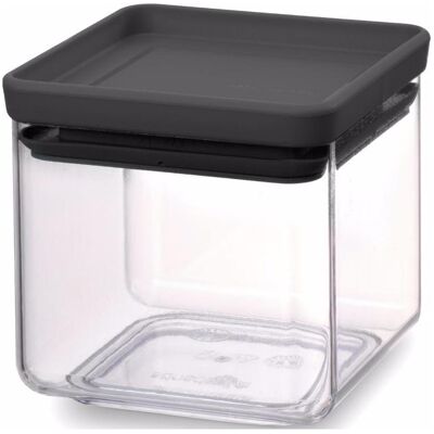 Brabantia Barattolo di stoccaggio quadrato 0.7L, Contenitore per alimenti, Grigio Brabantia Barattolo di stoccaggio quadrato 0.7L, Contenitore per alimenti, Grigio