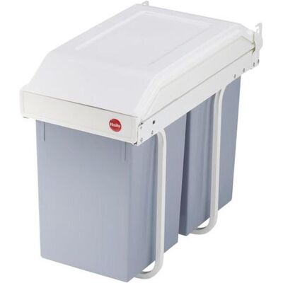 VidaXL Hailo Secchio per Cucina Multi-Box Duo 2×14 L Crema Bianco Taglia L - Secchio VidaXL Hailo Secchio per Cucina Multi-Box Duo 2×14 L Crema Bianco Taglia L - Secchio