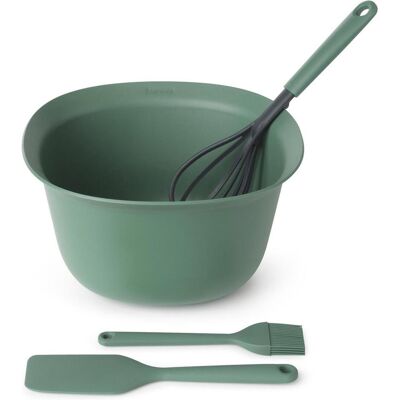 Brabantia Set da forno con ciotola 3,2 L, Ciotola + Scodella, Verde Brabantia Set da forno con ciotola 3,2 L, Ciotola + Scodella, Verde