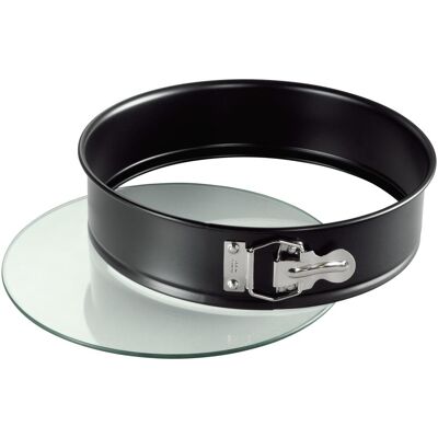 Stampo Inox 26cm - Antiaderente, Base in Vetro, A Prova di Fuga Stampo Inox 26cm - Antiaderente, Base in Vetro, A Prova di Fuga