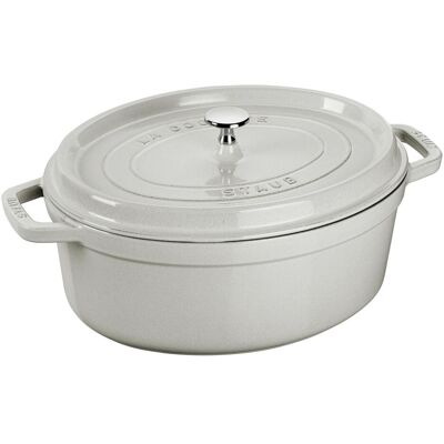 Staub Cocotte ovale, Padella + Pentola, Bianco Staub Cocotte ovale, Padella + Pentola, Bianco